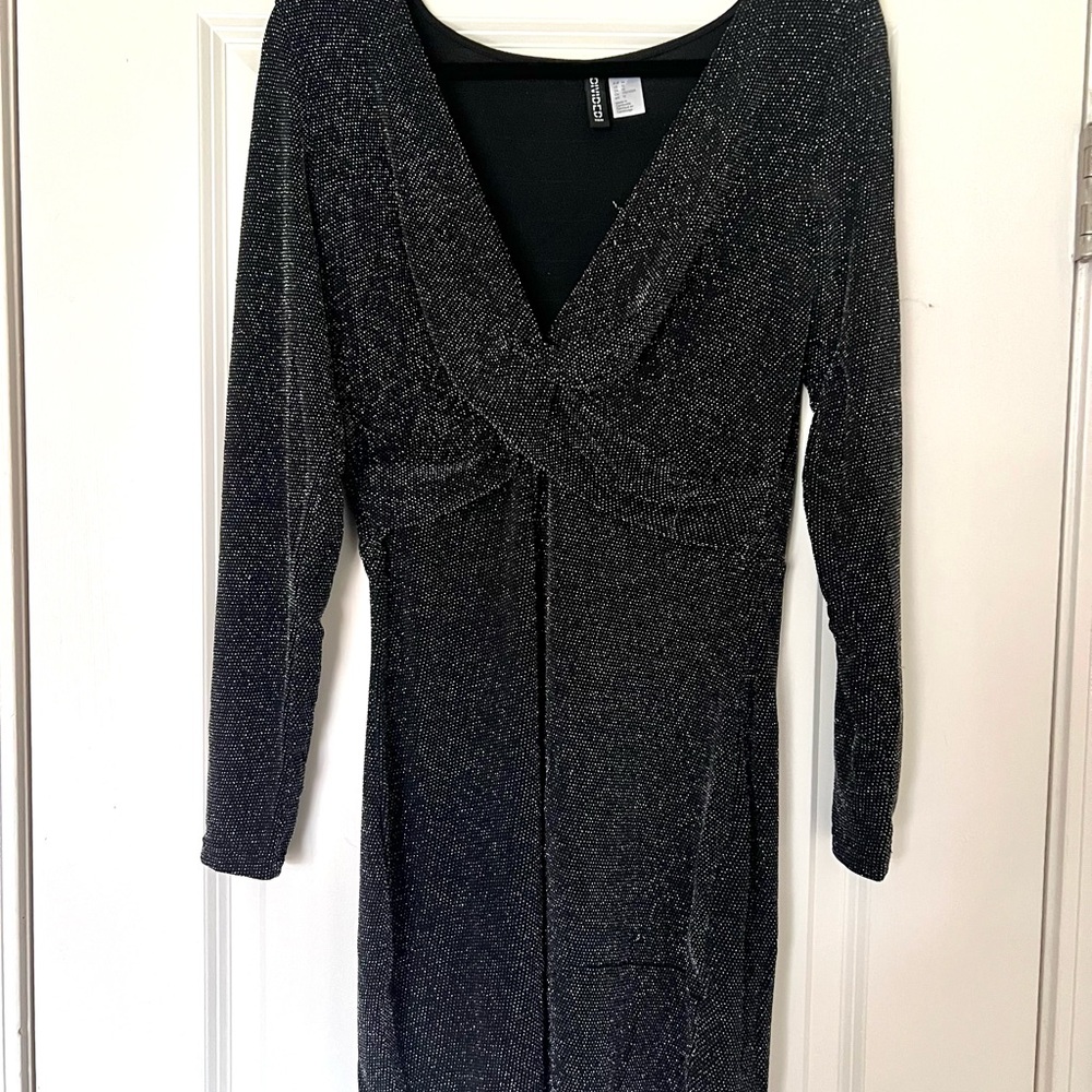 Black Shimmer Party Dress